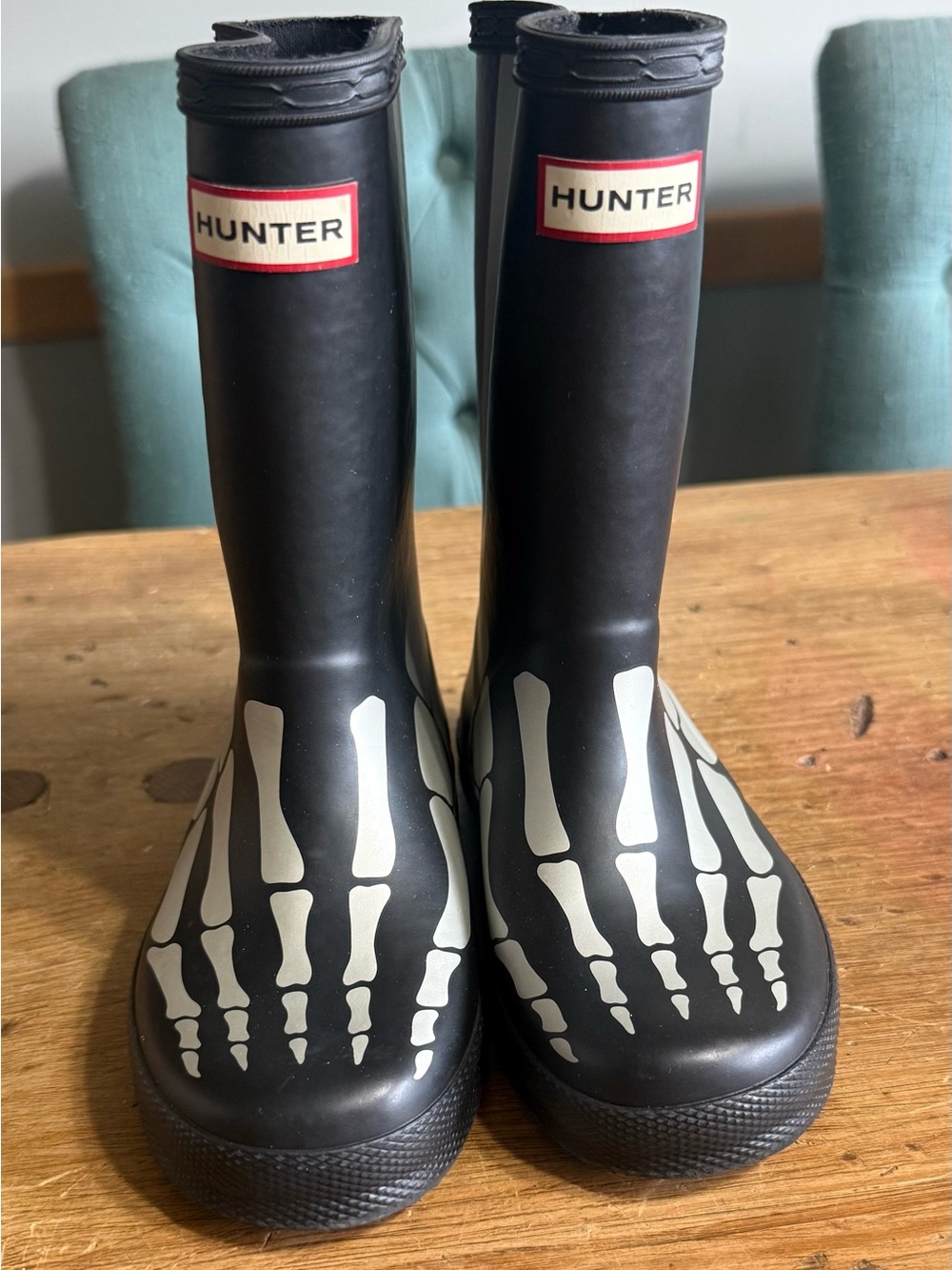 Hunter Kids Original First Classic Metallic Skeleton Rain Boots Unisex 11B